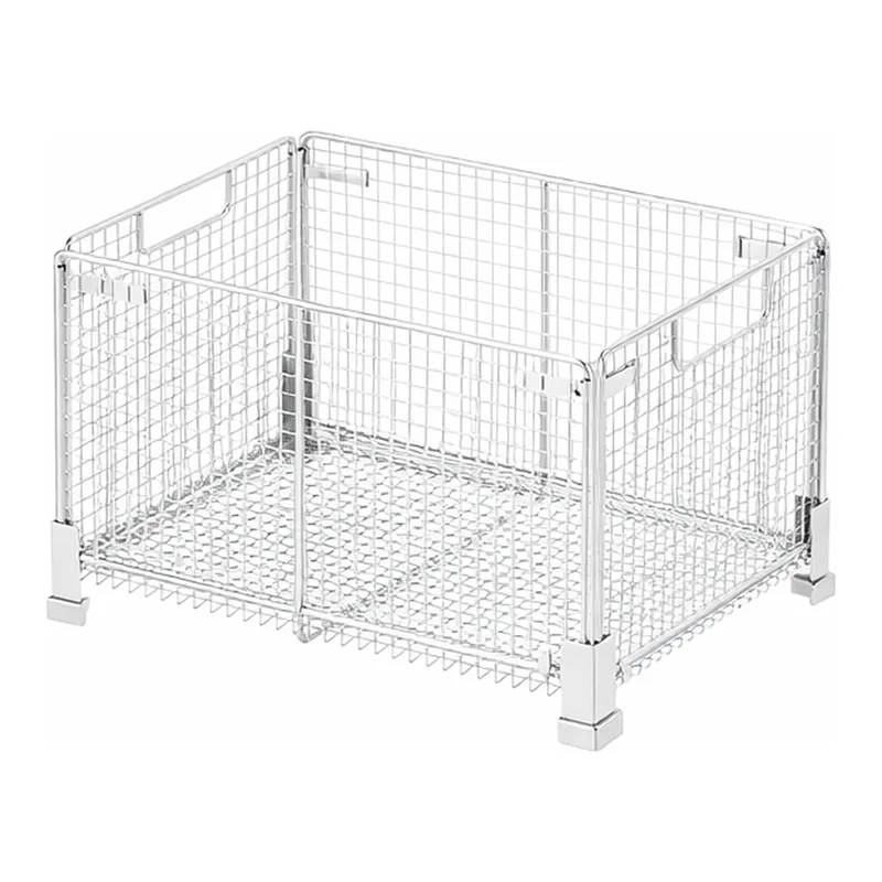 AS ONE Folding Stainless Steel Basket 350 x 250 x 216 mm