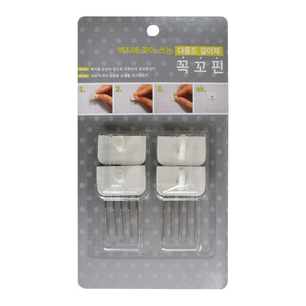 OFFICENEX 꼭꼬핀(4개입/50x30x13mm/천하지엘씨)일자형
