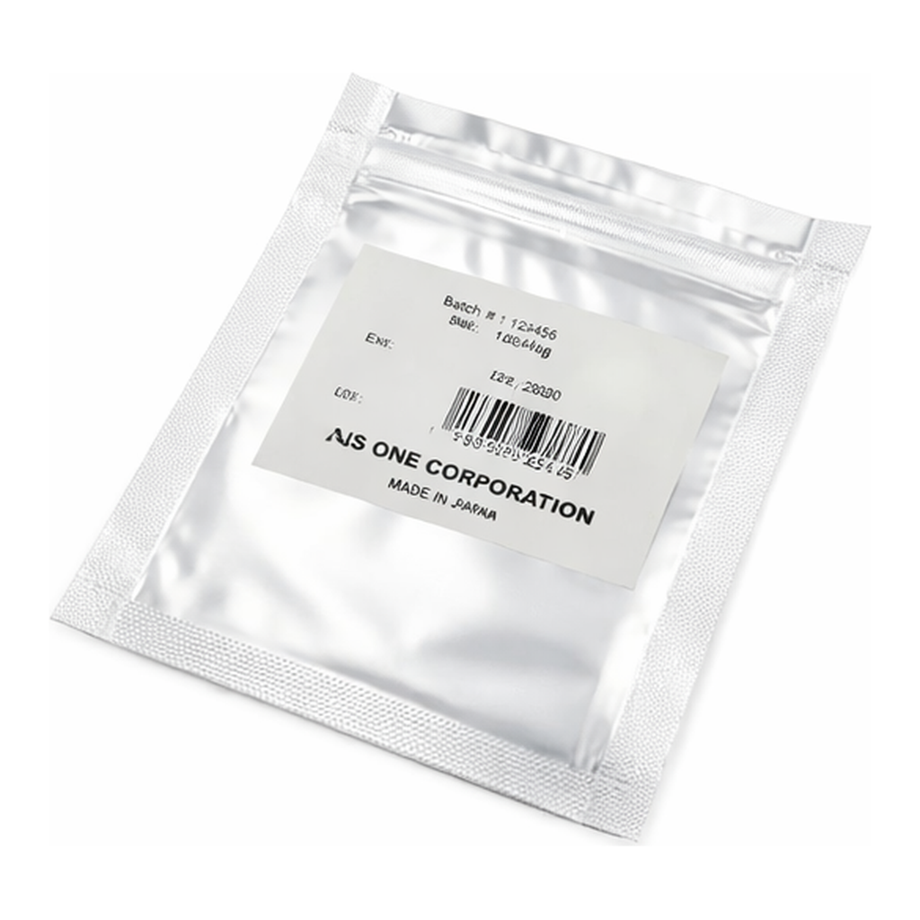 AS ONE Self-standing Type Aluminum Pack with Zipper Width: 90 x Under Zipper: 99mm Base Width 28mm