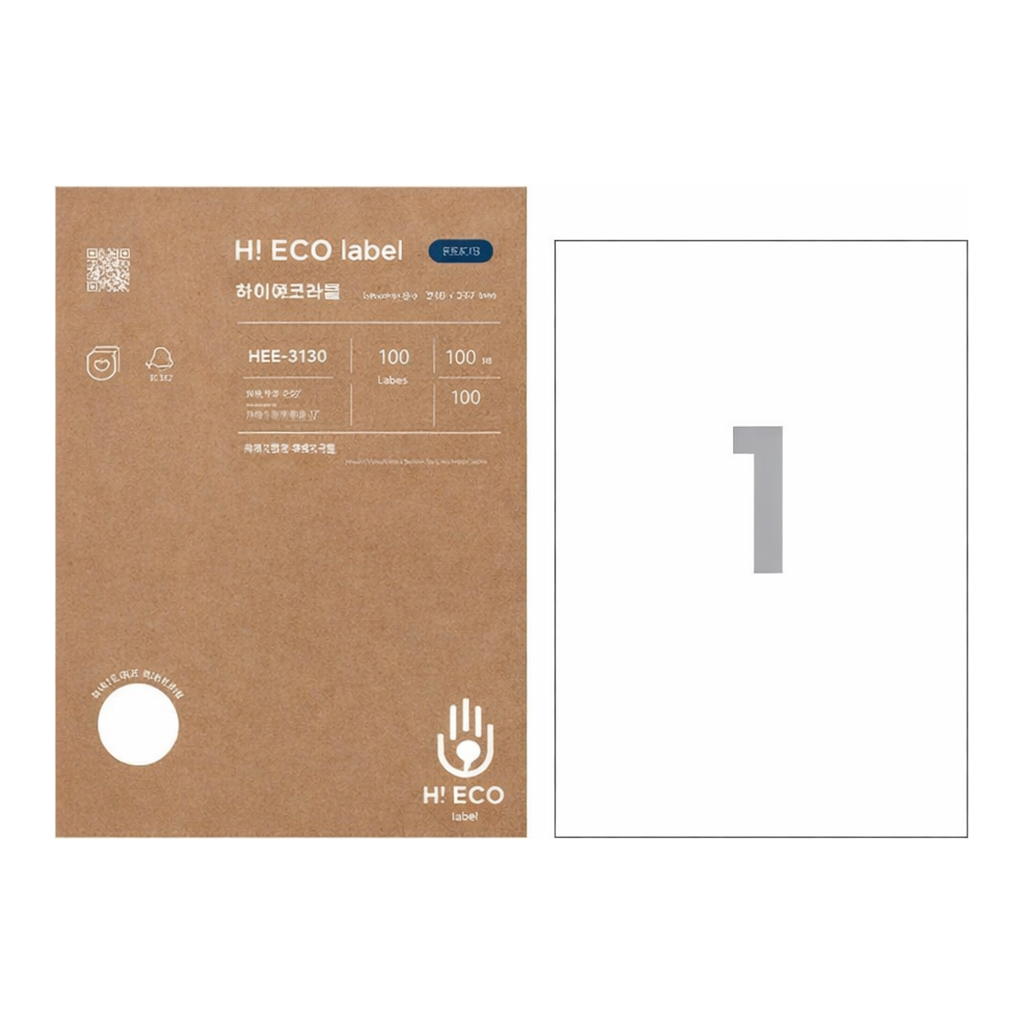 OFFICENEX 하이에코라벨(HEQ-3130/20매/1칸/폼텍)친환경 인증 상품