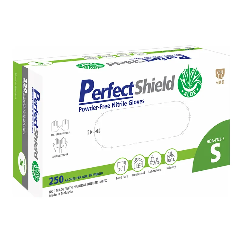 PerfectShield Aloe Powder-free Nitrile Glove, 3.1 mil, 250매 / 퍼펙트쉴드 알로에 파우더프리 니트릴 글러브, 3.1 mil, 250매