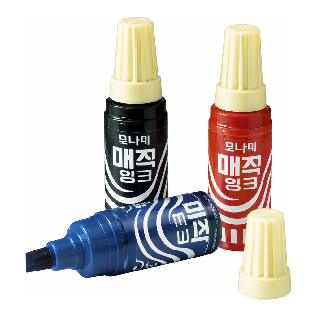 Daihan Science Monami Oil-based Bottle Magic Pen, 4mm Tip, 유성 병매직
