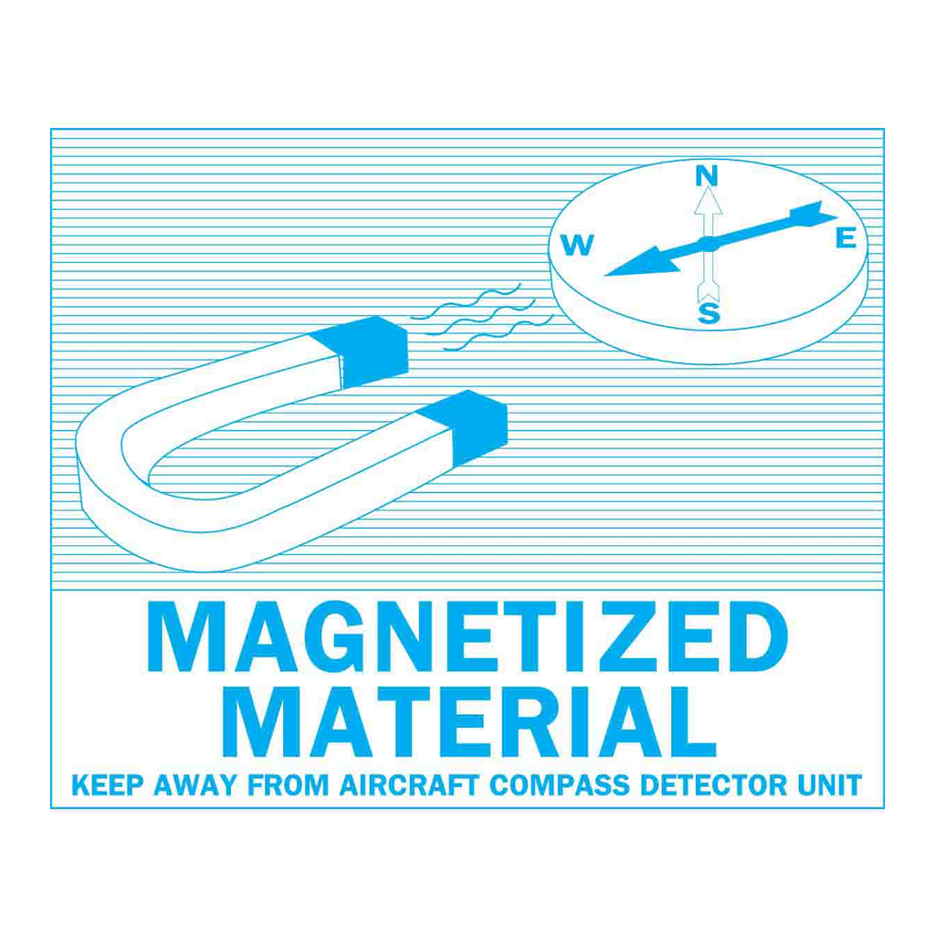 Brady MAGNETIZED MATERIAL KEEP AWAY FROM AIRCRAFT COMPASS DETECTOR UNIT Label