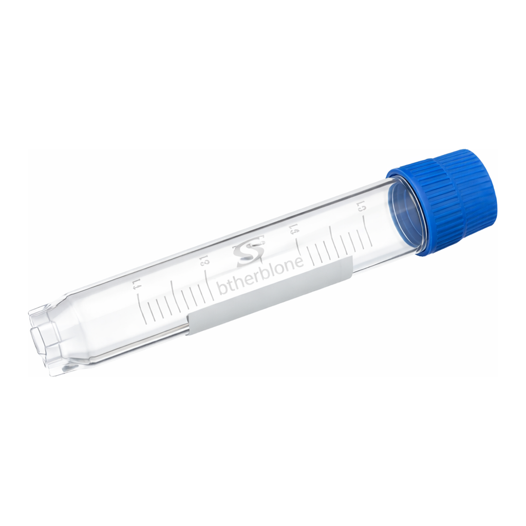 Greiner Bio One CRYO.S, 4 ML, PP, ROUND BOTTOM,EXTERNAL THREAD, BLUE SCREW CAP, WRITING AREA, STARFOOT, NATURAL, STERILE, 50 PCS./BAG