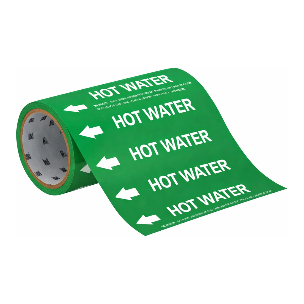 Brady HOT WATER Roll Form Pipe Marker