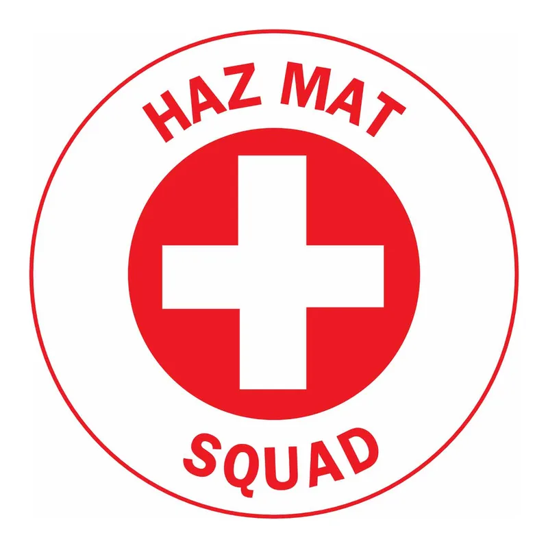 Brady HAZ MAT SQUAD Hard Hat Labels