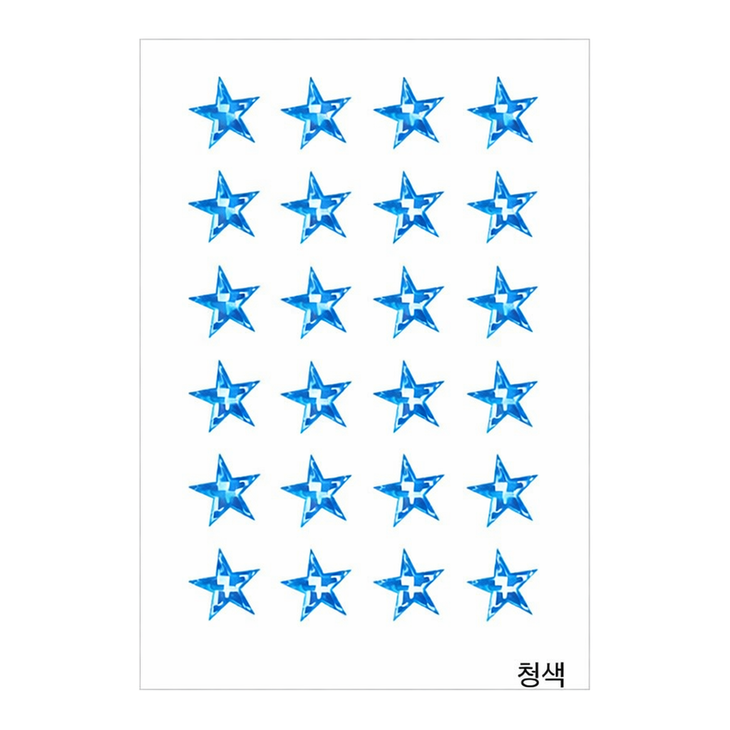 OFFICENEX 홀로그램견출지 20-6004B 청색(17*17 7장)