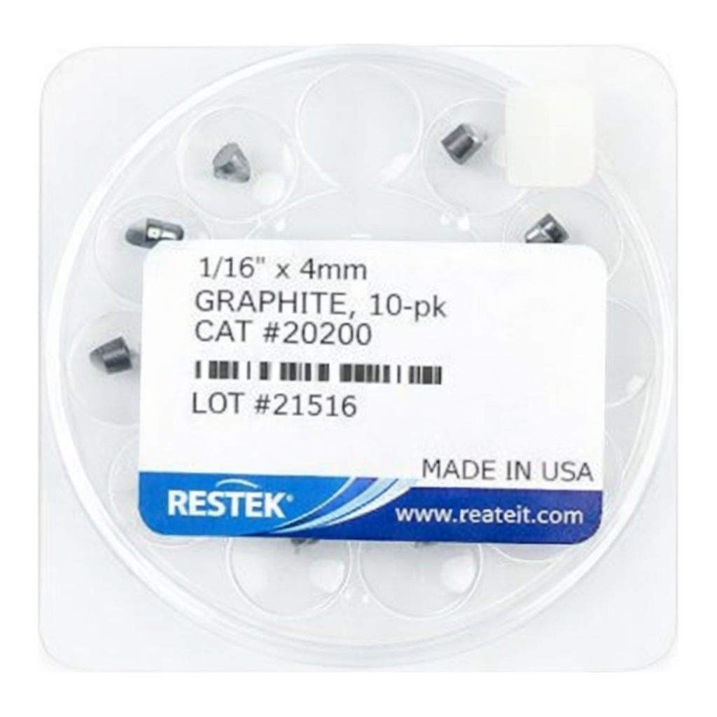 Restek Ferrule, Graphite, 1/16in X 0.4mm ID Pack of 10