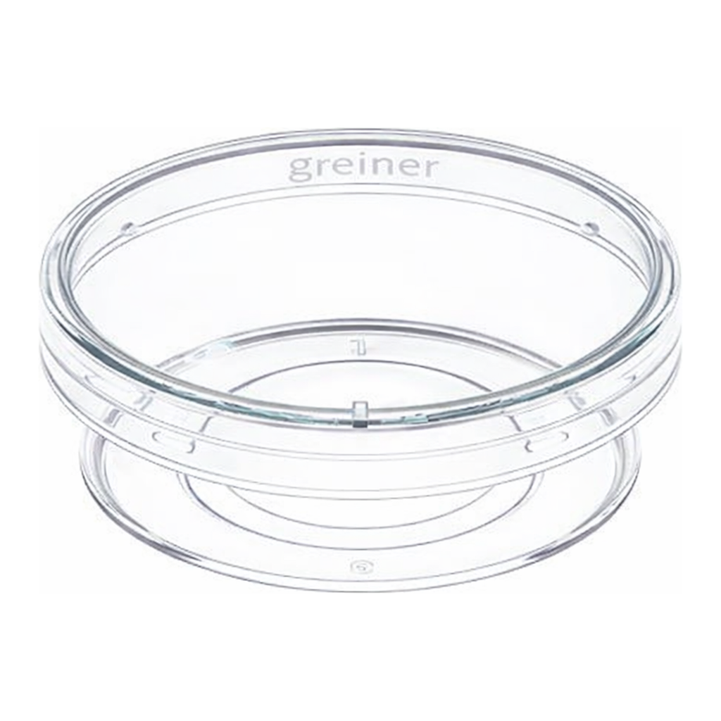 Greiner Bio One CELLVIEW CELL CULTURE DISH, PS, 35/10 MM,GLASS BOTTOM, 1 COMPARTMENT, TC, STERILE, 10 PCS./BAG