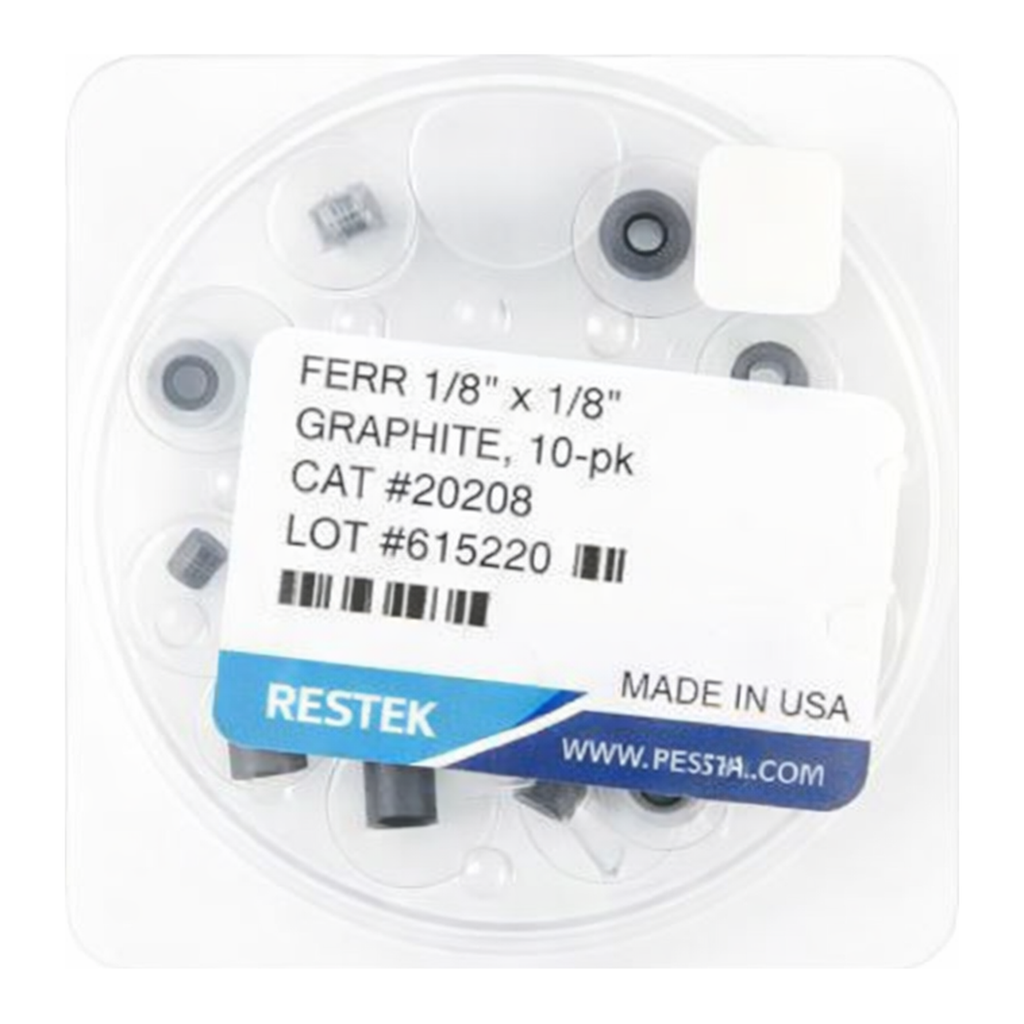 Restek Ferrule, Graphite, 1/8in Pack of 10