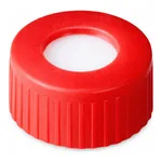 Waters Red, 12 x 32 mm Screw Neck Cap and Preslit PTFE/Silicone Septum, 100/pk