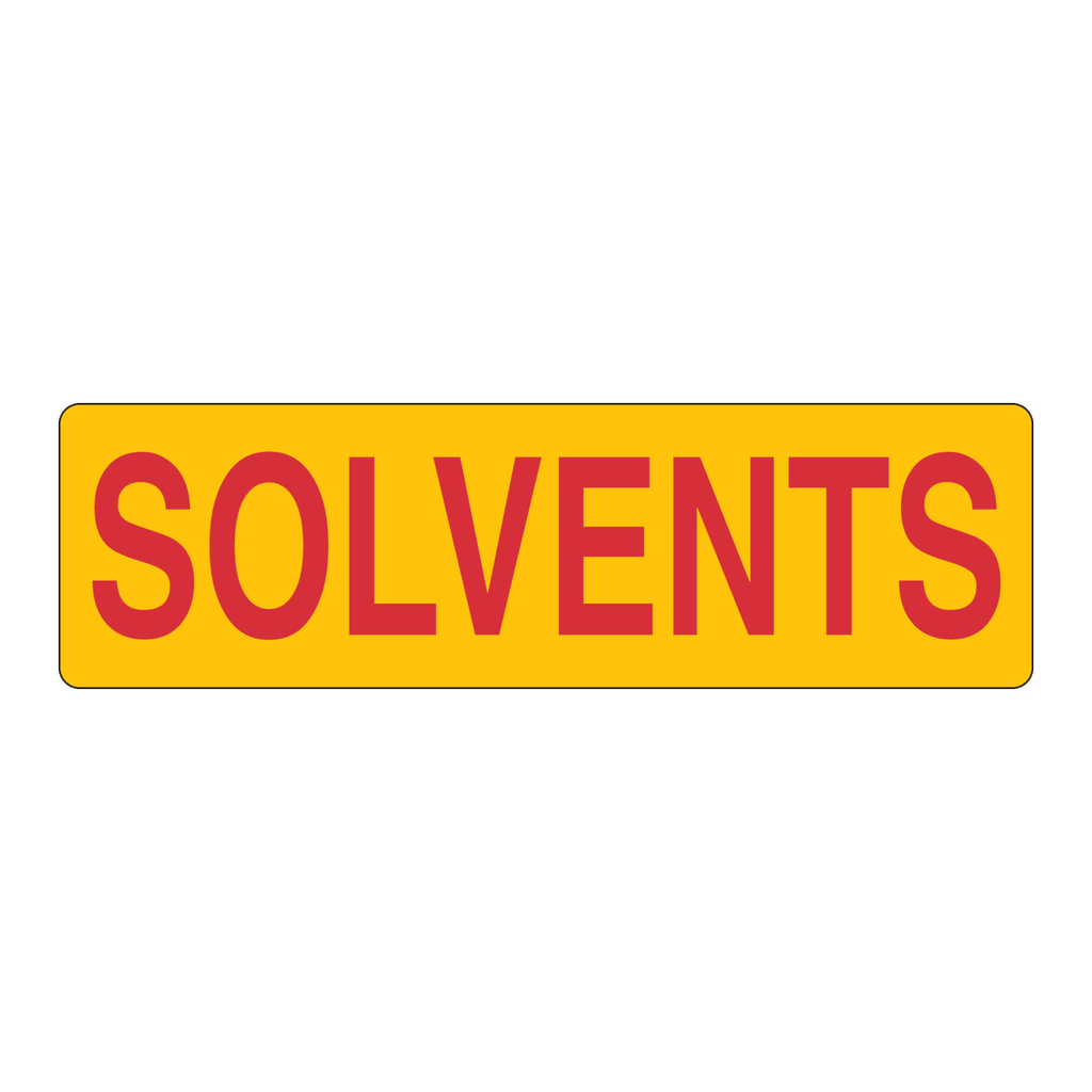 Brady SOLVENTS Label