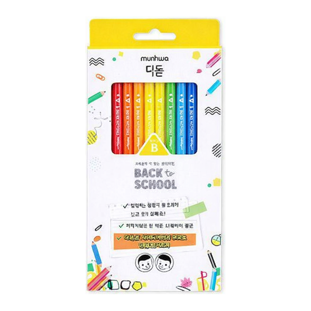 OFFICENEX 더존 키즈 삼각연필 10본세트/B