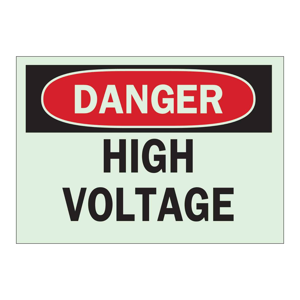 Brady BradyGlo DANGER High Voltage Sign