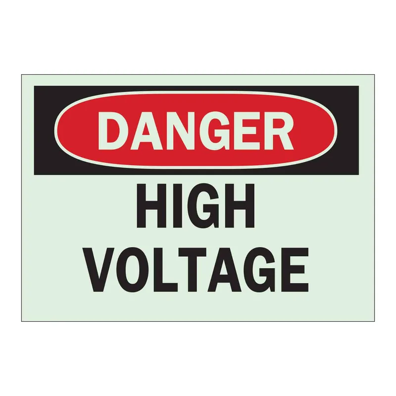Brady BradyGlo DANGER High Voltage Sign