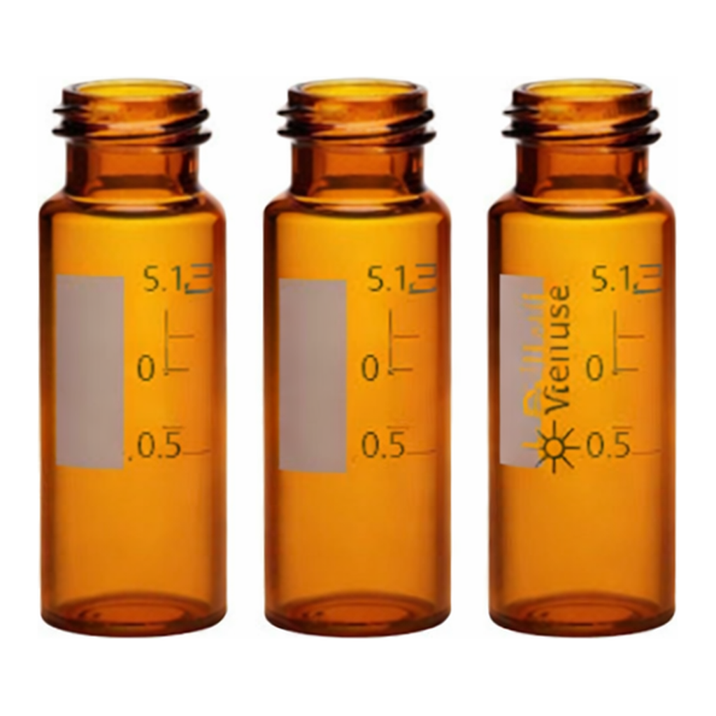 Agilent Vial,screw,2ml,ambr,WrtOn,SLN,cert,100PK