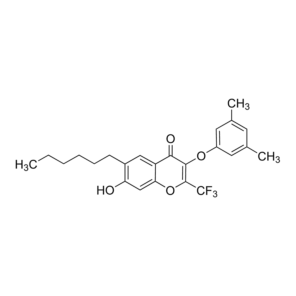 Merck 3-(3,5-Dimethylphenoxy)-6-hexyl-7-hydroxy-2-(trifluoromethyl)-4H-chromen-4-one