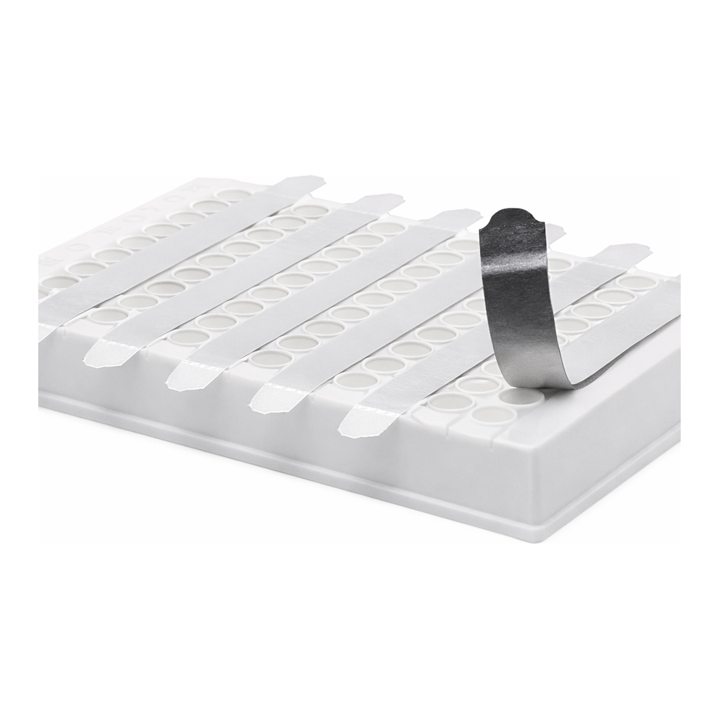 EXCEL SCIENTIFIC EZcap FoilStrips, 6 Strips per Sheet, 1X8 Rows per Strip