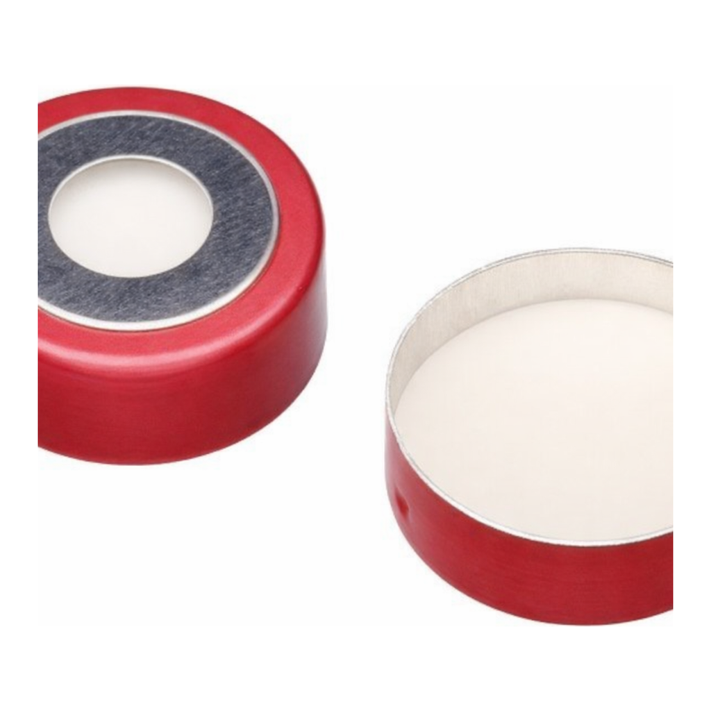 Merck PK100 20MM RED MAG CAP W/PTFE/SIL 3MM