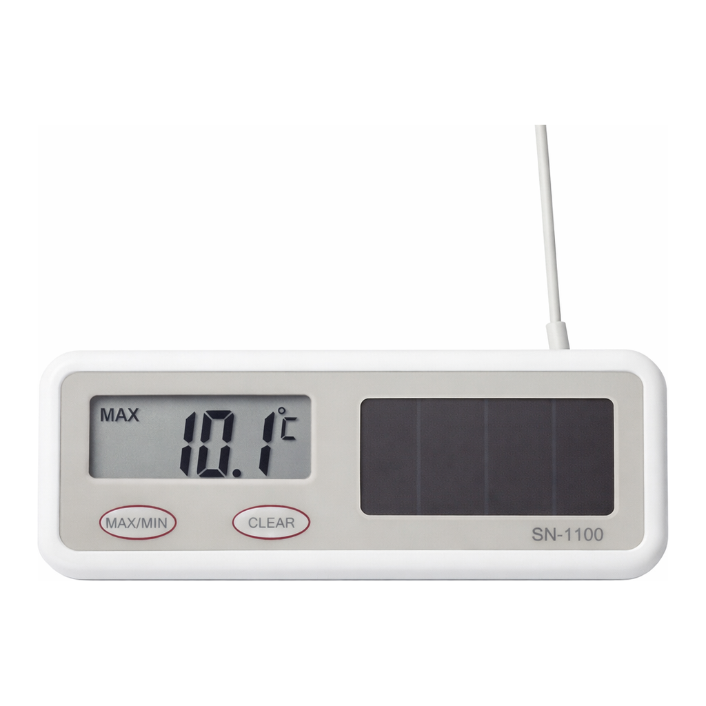 AS ONE Thermometer (Solar and Lithium Battery), 솔라·리튬전지 온도계