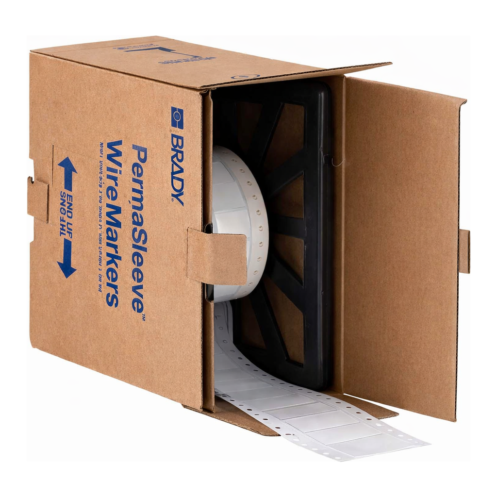 Brady PermaSleeve Low Smoke Zero Halogen Heat Shrink Labels, 1/2" Dia, for 3" Core Printers
