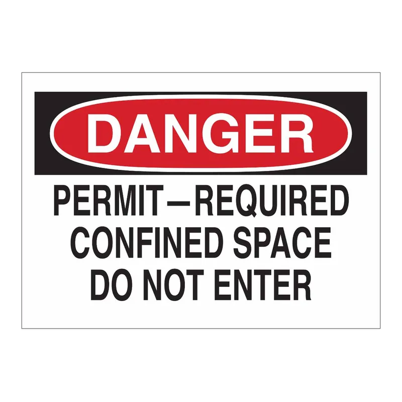 Brady DANGER Permit-Required Confined Space Do Not Enter Sign