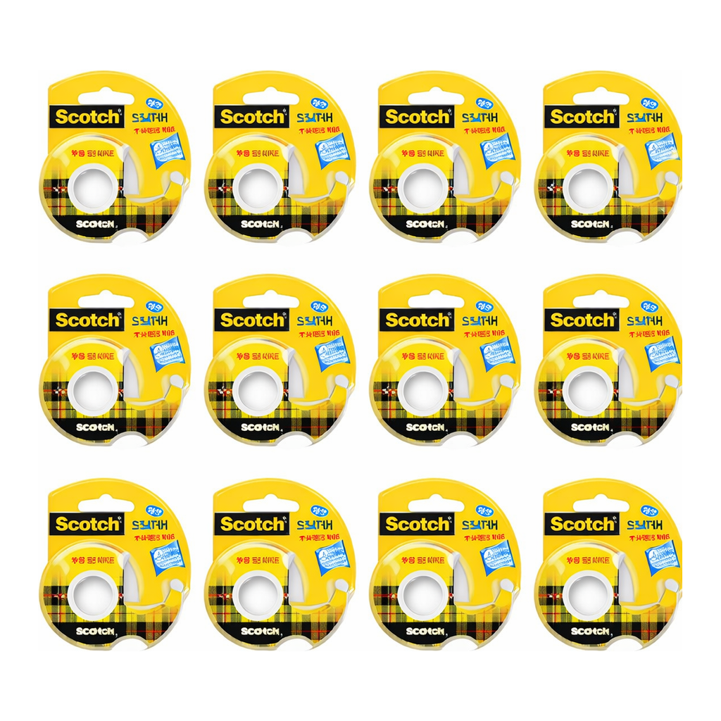 OFFICENEX [묶음]3M 스카치 투명 양면테이프 237D(19mmx7.6M) x 12EA