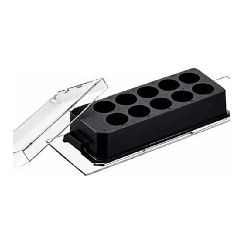 Greiner Bio One CELLVIEW CELL CULTURE SLIDE, PS, 75/25 MM,GLASS BOTTOM, 10 COMPARTMENTS, TC, STERILE, 5 PCS./TRAY