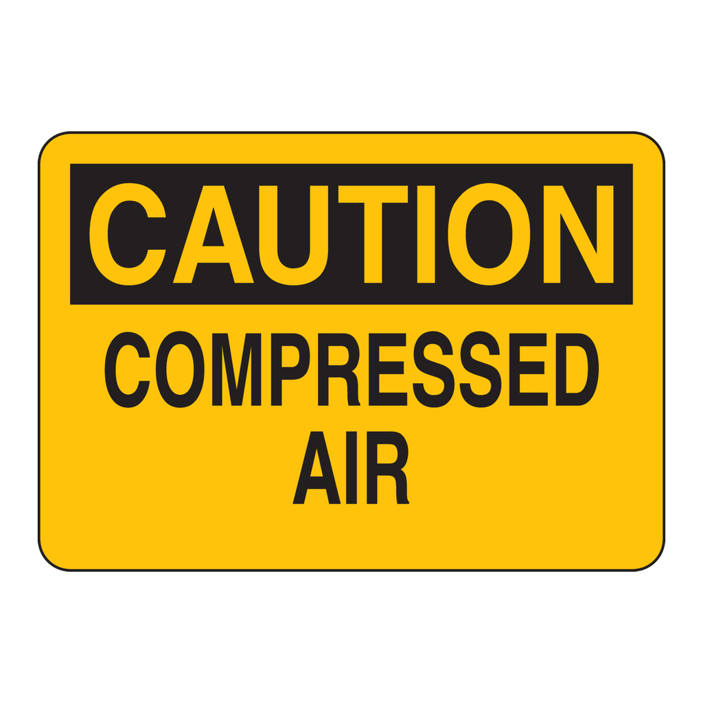 Brady CAUTION Compressed Air Sign