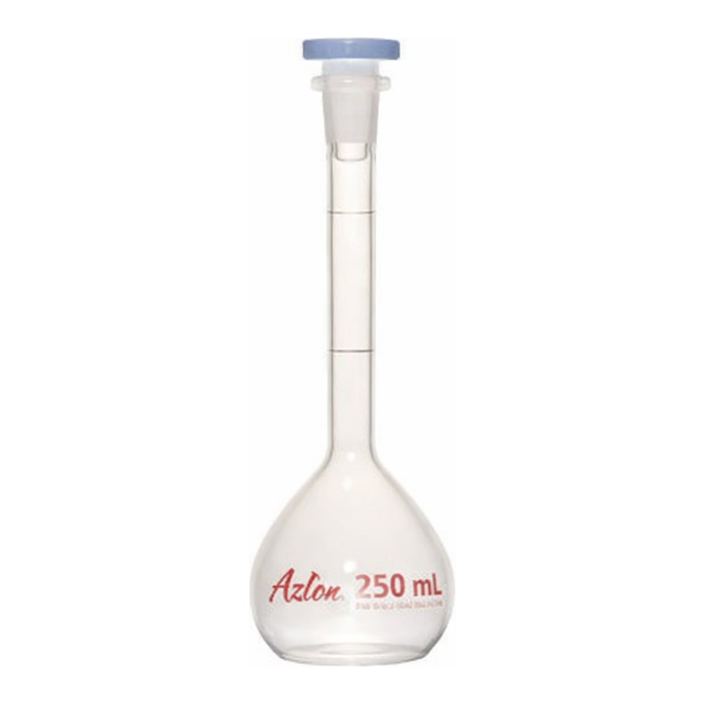 Merck Azlon Clear PMP Volumetric Flask with PPE Stopper