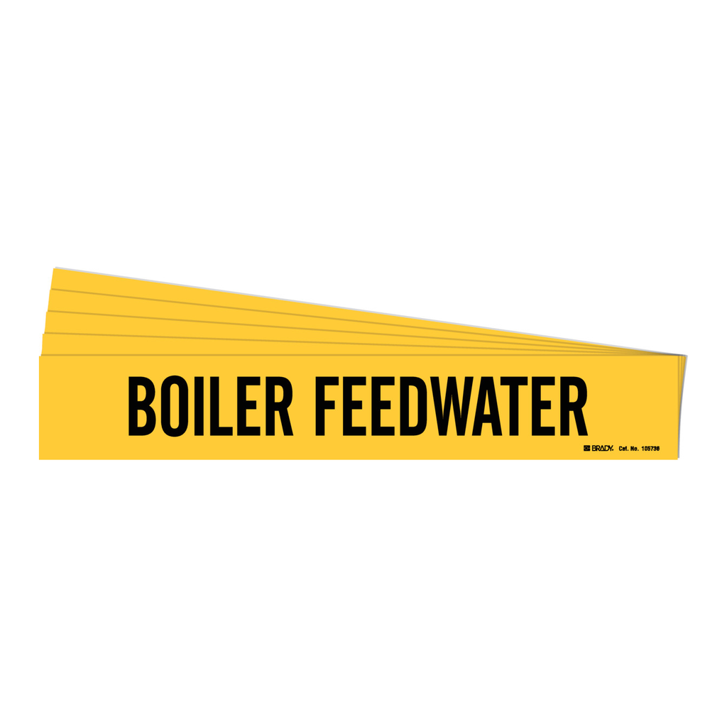 Brady BOILER FEEDWATER Polyester Pipe Markers