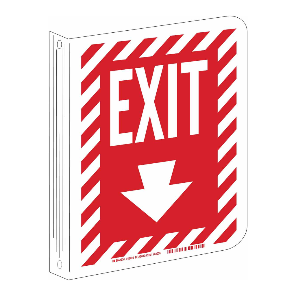Brady L Exit Sign