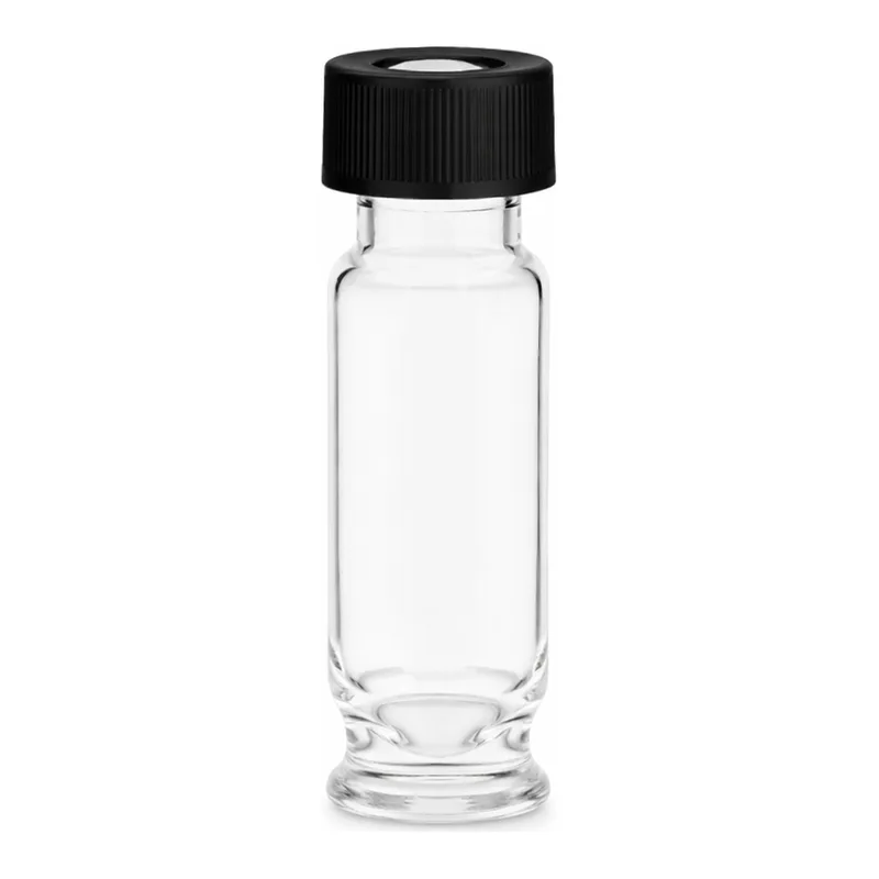Waters LCGC Certified Clear Glass 12 x 32 mm Screw Neck Max Recovery Vial, with Cap and PTFE Septum, 1.5 mL Volume, 100/pk