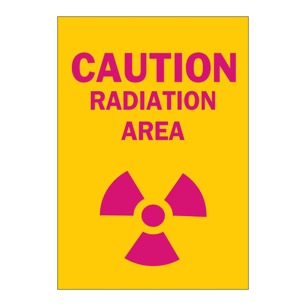 Brady CAUTION Radiation Area Sign