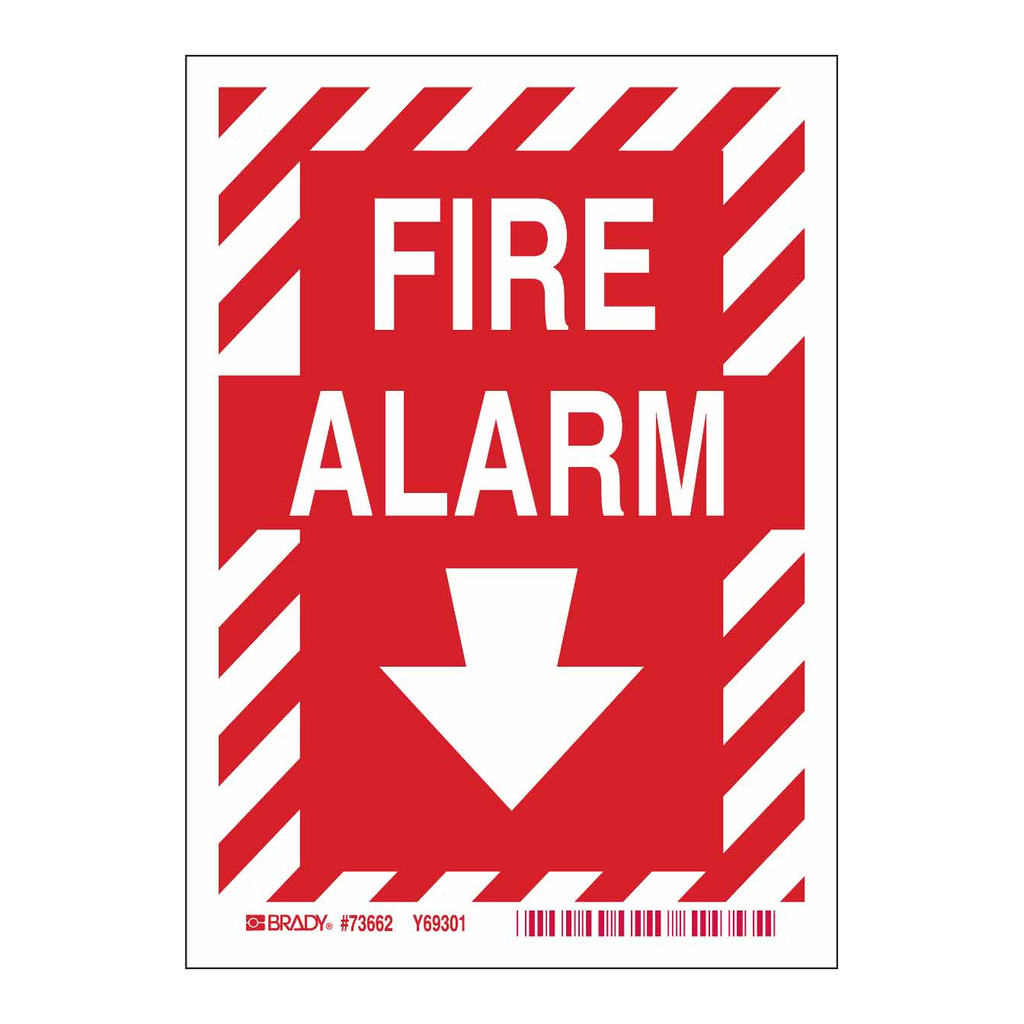 Brady BradyGlo FIRE ALARM Sign