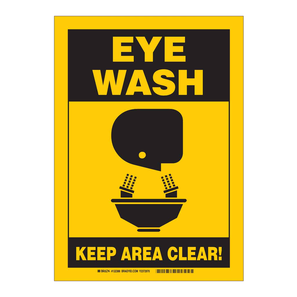 Brady Eye Wash sign