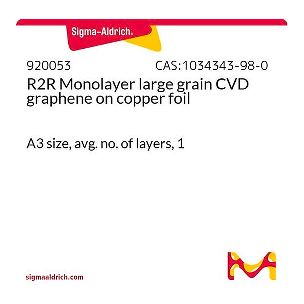 Merck R2R Monolayer large grain CVD graphene on copper foil