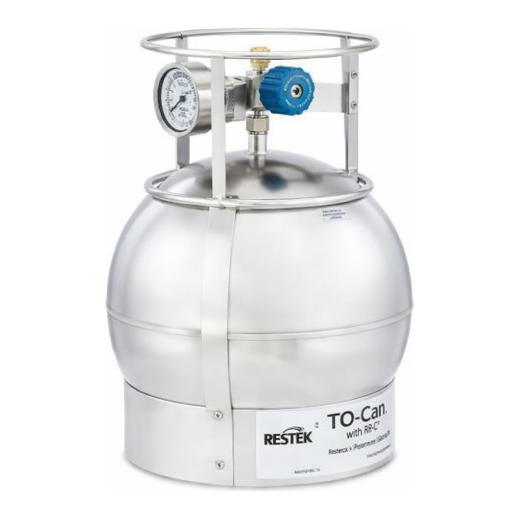 Restek TO-Can Canister 6L with 3-Port RAVE+ with Gauge