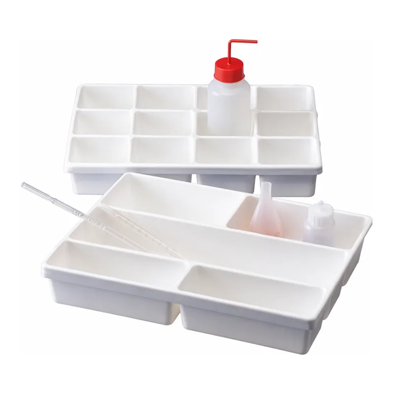 AS ONE PVC White SectIon Tray 5 and 12 SectIon, PVC 백색 칸막이 트레이
