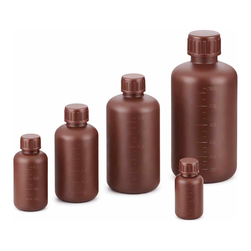 AS ONE Standards Bottle(Narrow-Mouth Round Shading), 표준 규격 병(세구 원형 차광)