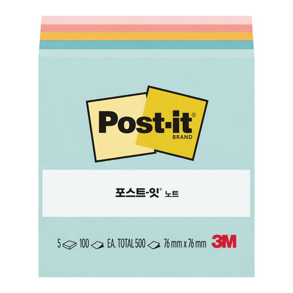 OFFICENEX 3M 포스트잇 컬렉션팩 654-5 비치사이드카페