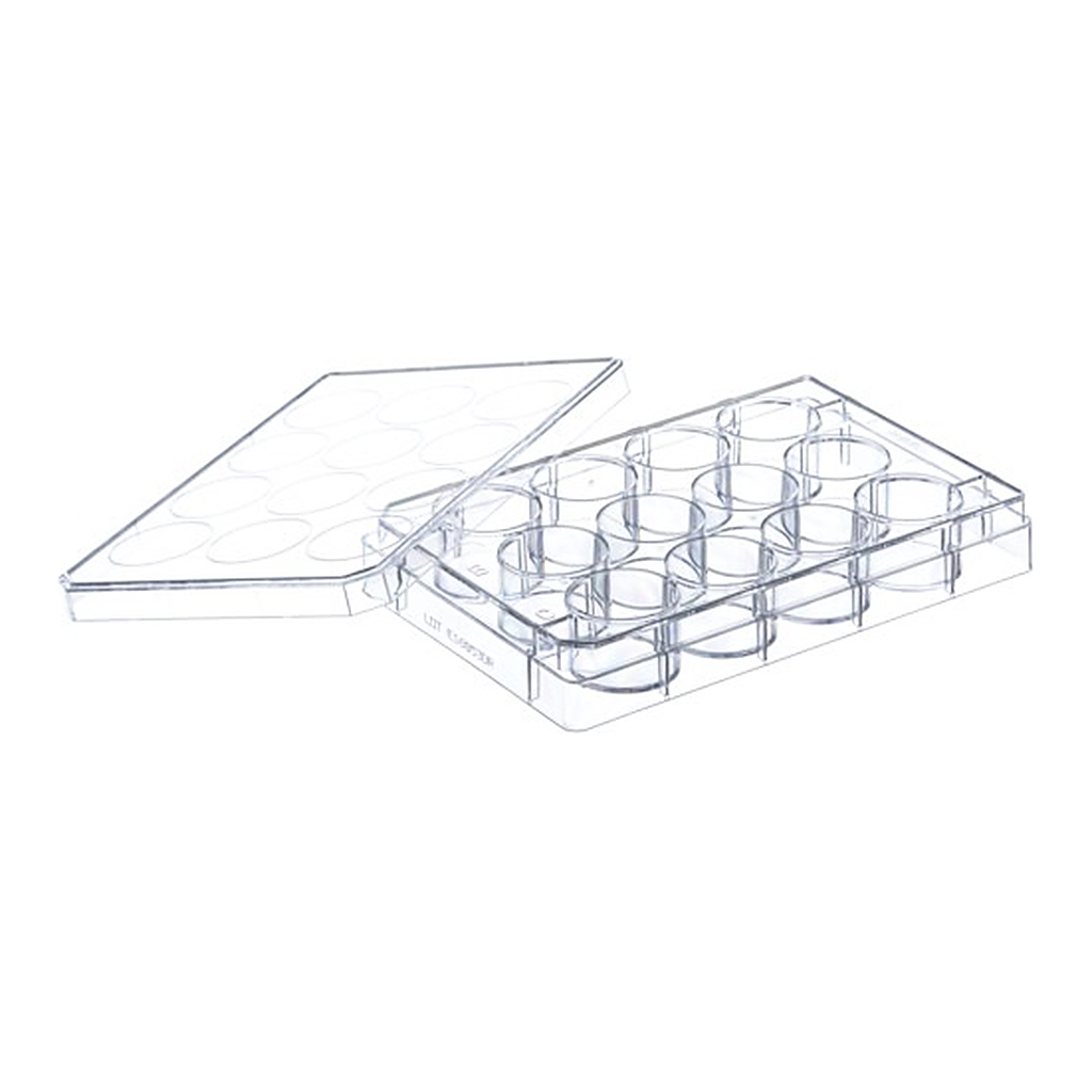 Greiner Bio One MULTIWELL PLATE FOR SUSPENSION CULTURE, 12 WELL,PS, CLEAR, LID WITH CONDENSATION RINGS, STERILE, SINGLE PACKED