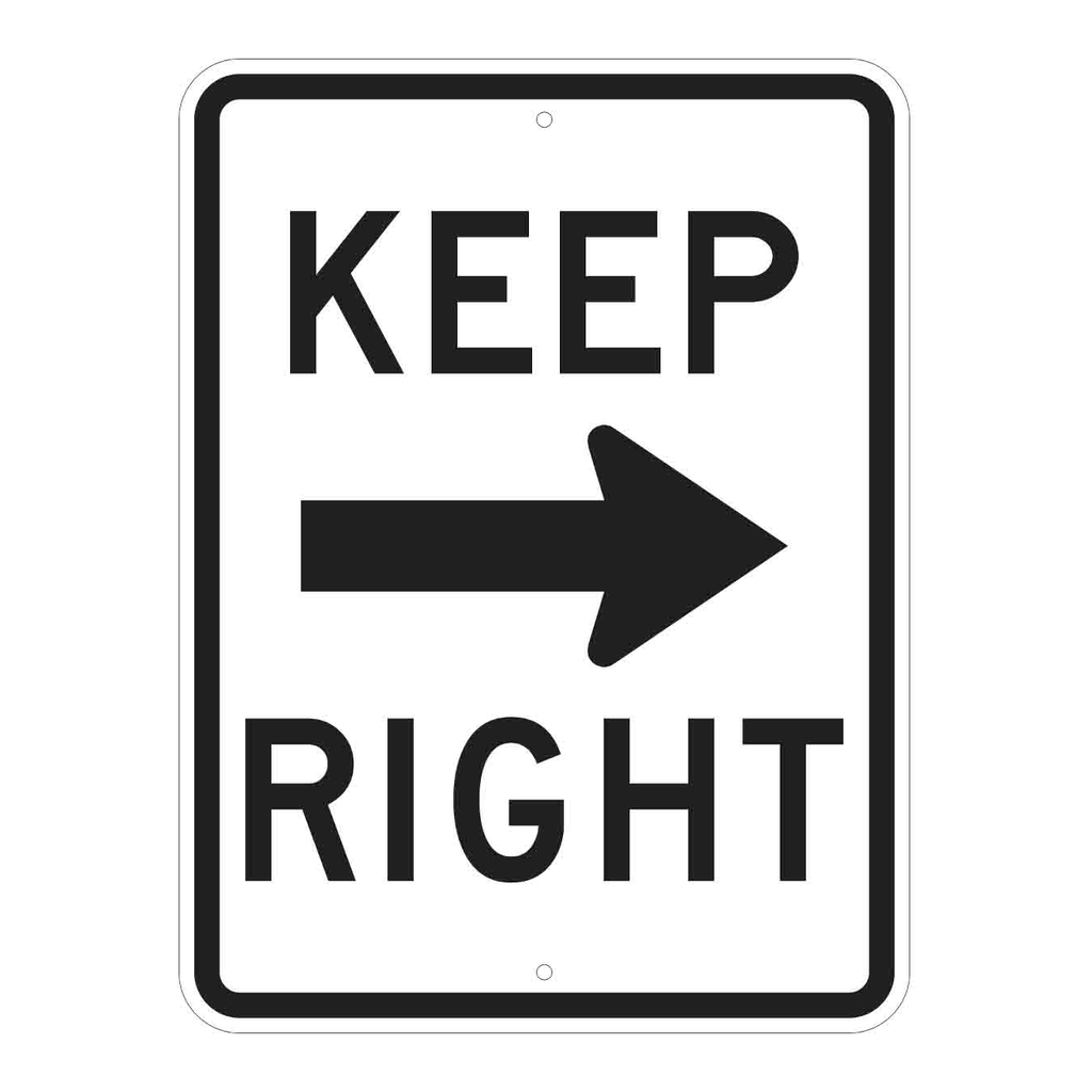 Brady Keep Right Sign