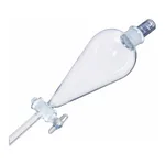 Merck Pyrex(R) Squibb separatory funnel, Pyrex(R) jointed stopper, jointed stopcock