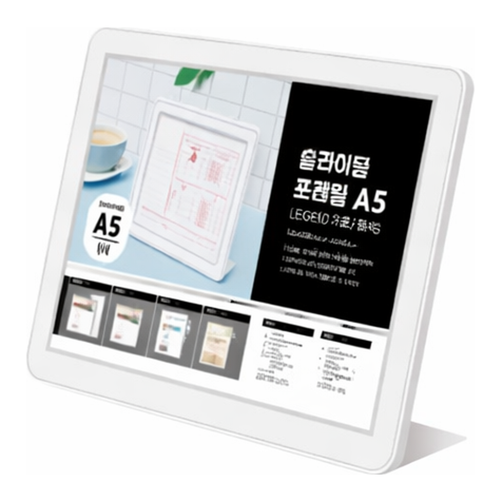 OFFICENEX [P]슬라이딩프레임A5(스탠드/가로/흰색)(7787/236*74*169)