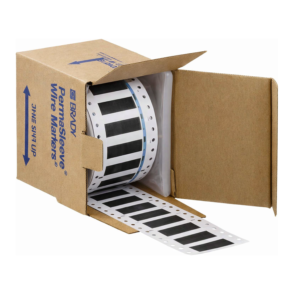 Brady PermaSleeve High Temperature Heat Shrink Labels, 3/8" Dia, for 3" Core Printers