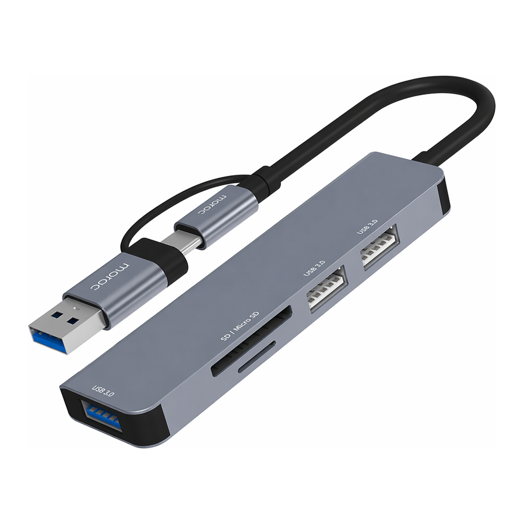 OFFICENEX 프로토 5포트 USB 젠더 C타입 멀티허브(MR-HUB5/모락)