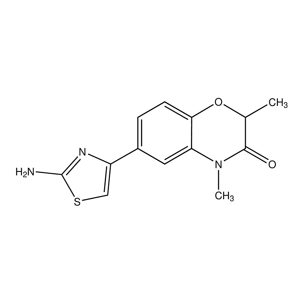 Merck 6-(2-Aminothiazol-4-yl)-2,4-dimethyl-2H-benzo[b][1,4]oxazin-3(4H)-one