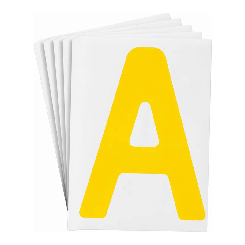 Brady 8" ToughStripe Yellow Numbers and Letters