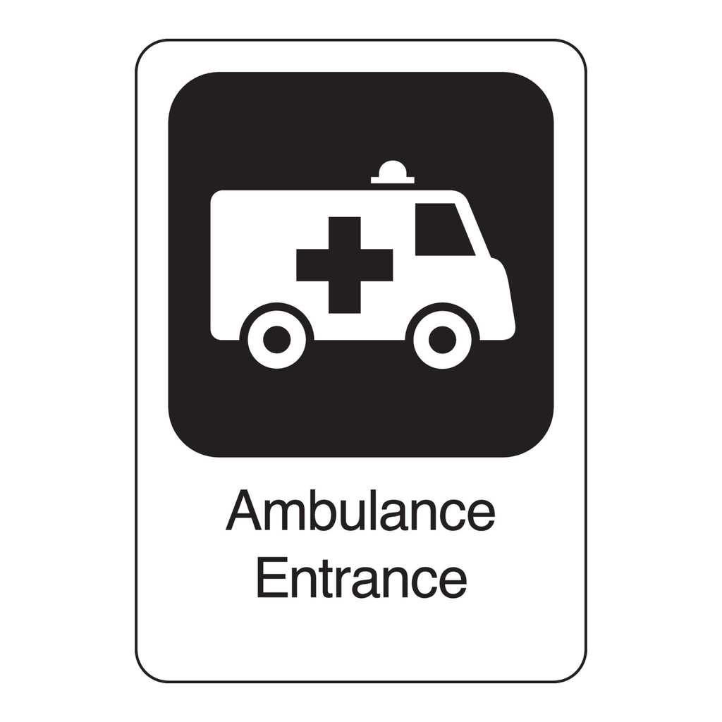 Brady Ambulance Entrance Sign